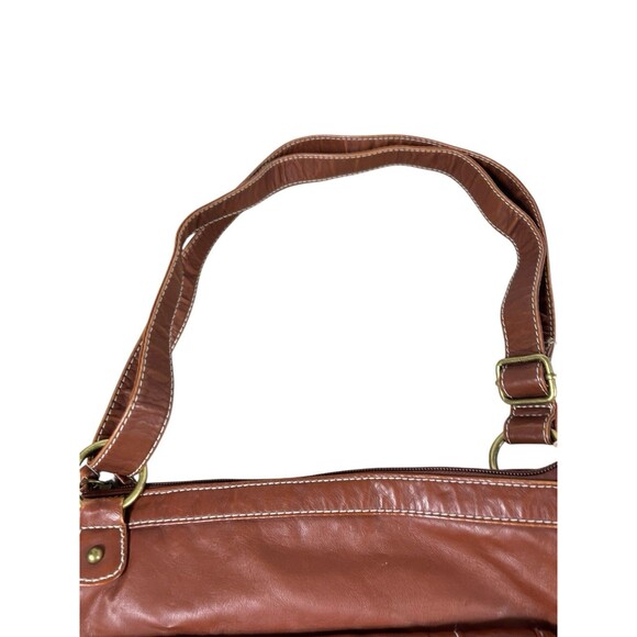 Unionbay Crossbody Bag Cognac Brown Faux Leather Studded Buckle Purse NWT - Picture 6 of 13